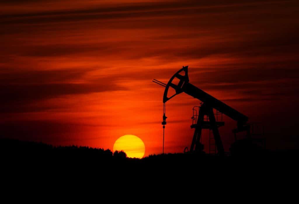 oil well sunset