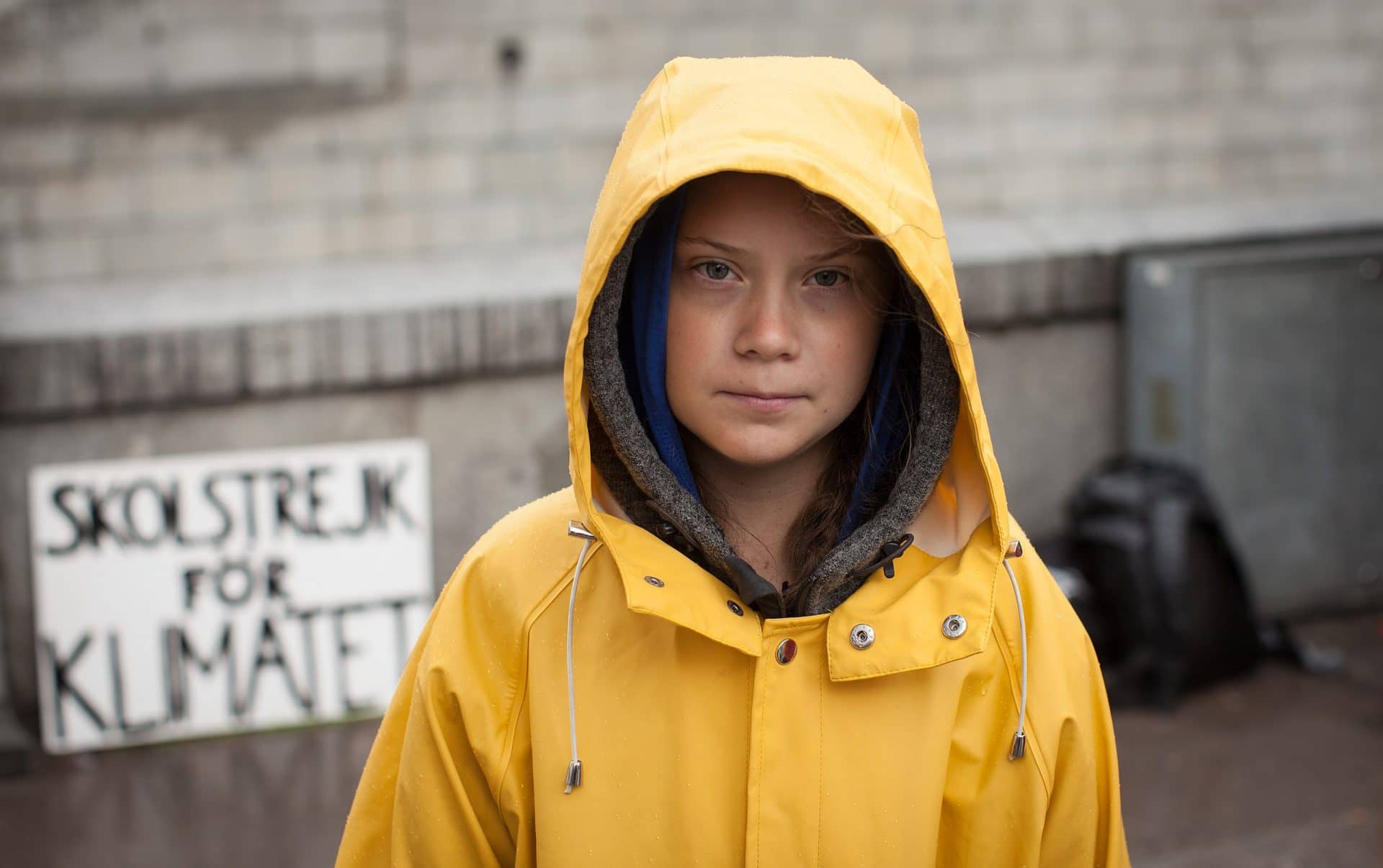Greta Thunberg's "school strike for climate," begun outside the Swedish parliament in August 2018, launched a worldwide movement of young climate activists.   (Anders Hellberg via Wikimedia Commons)