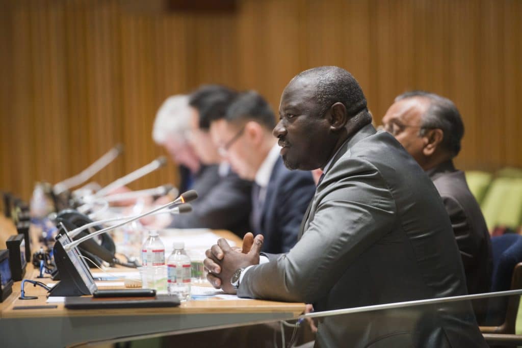 Executive Secretary Lassina Zerbo speaks the 2015 NPT Review Conference event The Urgency of Action on the Comprehensive Test Ban Treaty  Contributing to International Peace and Security in an Increasingly Unstable World Credit The Official CTBTO Photostream Accessed via Wikimedia Commons