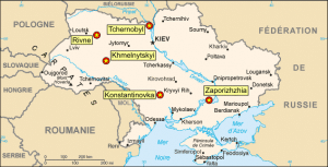 Map of Ukraine’s nuclear power plants. Multiple news sources are reporting that Russian forces have shelled the Zaporizhzhia nuclear power plant in southern Ukraine and that at least part of the facility is on fire. Credit: Eric Gaba (Sting). Public domain image accessed via Wikipedia.