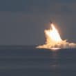 An unarmed Trident II D5LE missile is launched from a US Navy submarine
