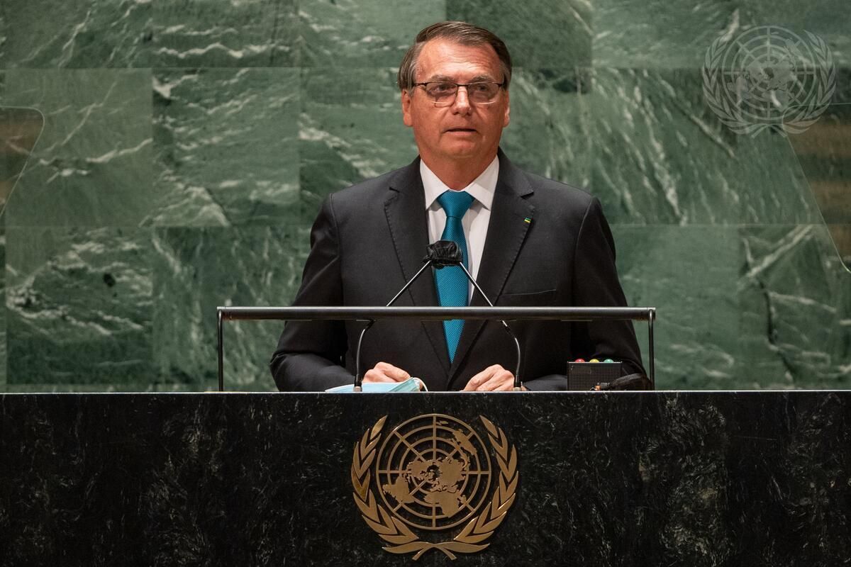Brazil President Jair Bolsonaro addresses the UN General Assembly