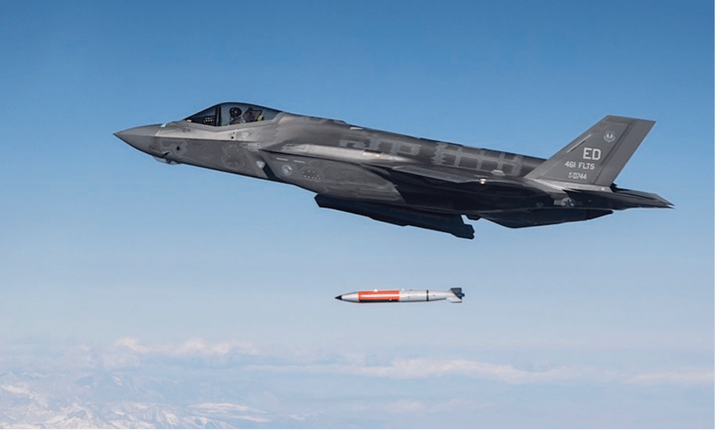 F-35A dropping dummy nuclear missile