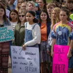 Students participating in the 2018 National School Walkout