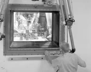 Molten Salt Reactor Experiment remote handling cell. By Oak Ridge National Laboratory. Accessed via Flickr. CC BY 2.0. 