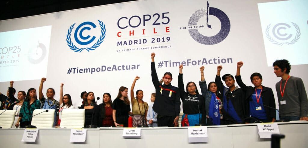 young climate activists at cop25
