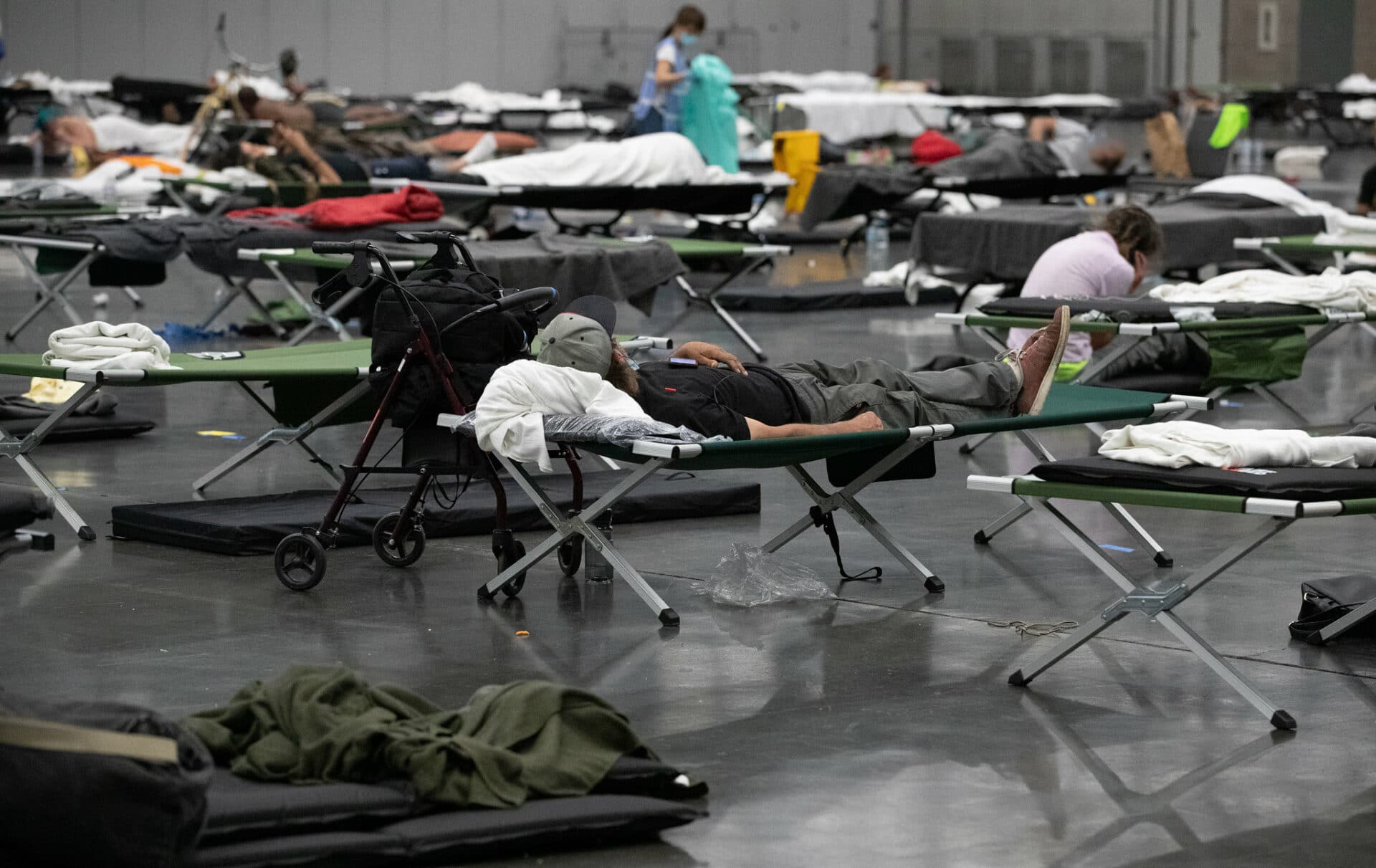 The Oregon Convention Center served as a cooling center during the June-July 2021 heat dome over the Pacific Northwest. (Photo by Montoya Nakamura / Multnomah County Communications Office via <a href="https://flic.kr/p/2m86pX5">Flickr</a> CC BY-NC-ND)