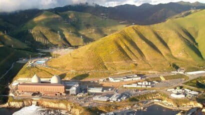 The Diablo Canyon nuclear power plant in Central California. Photo credit: marya from San Luis Obispo, USA via Wikimedia Commons, CC BY 2.0 license https://creativecommons.org/licenses/by/2.0/deed.en
