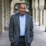 Francis Fukuyama portrait on Stanford campus