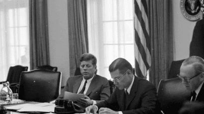 JFK in White House in Cuban Missile Crisis