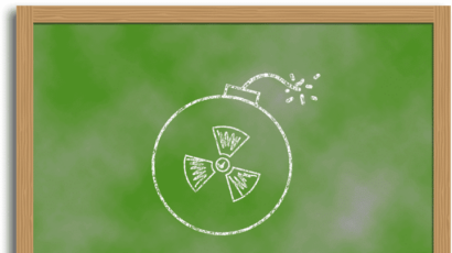 chalkboard drawing cartoon bomb