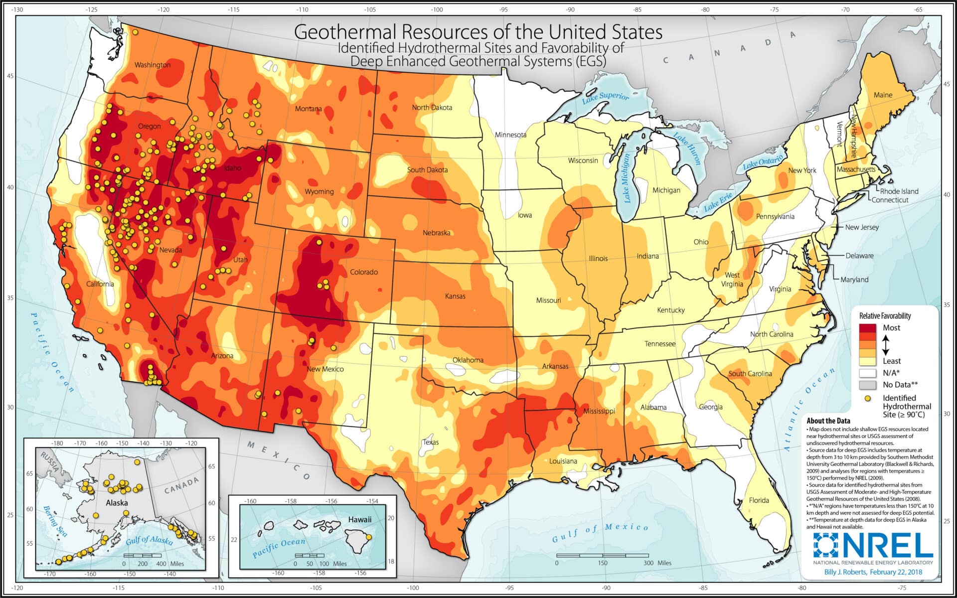 Energy Department estimates suggest enhanced geothermal systems could potentially heat the entire United States for at least 8,500 years. (National Renewable Energy Laboratory)