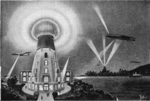 Artist's conception, in 1925, of the power plant of the future.