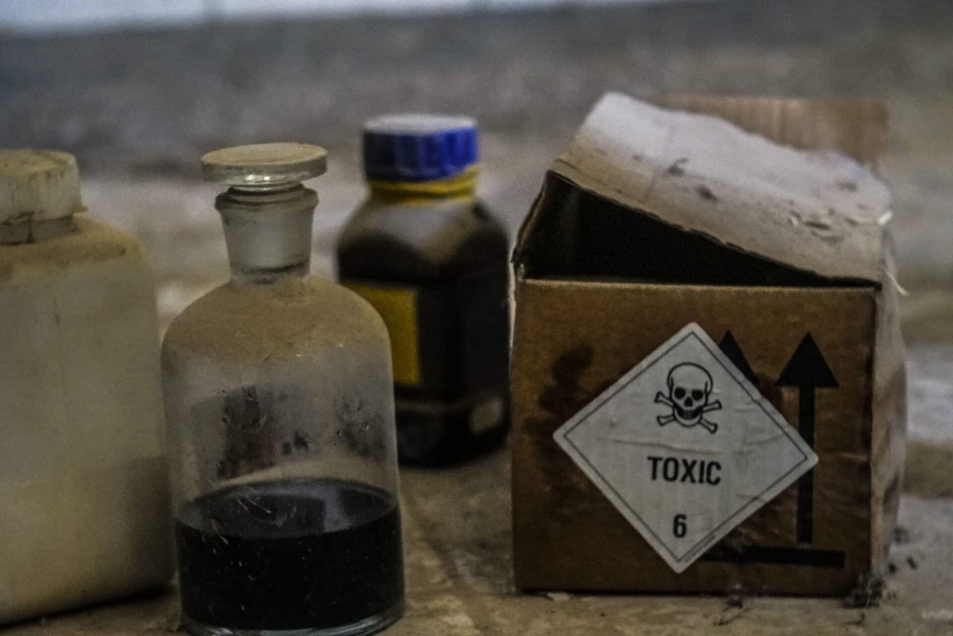 Dangerous chemicals left behind by Islamic State forces in Syria. (US Air Force, Izabella Sullivan)