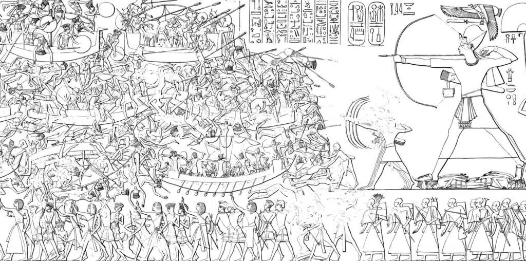 ancient Egyptian wall relief