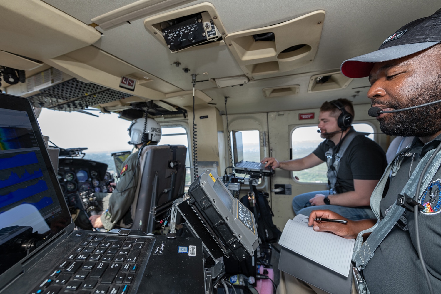 Aerial Measuring System aircraft and team members during the Cobalt Magnet exercise in May 2022. (NNSA)