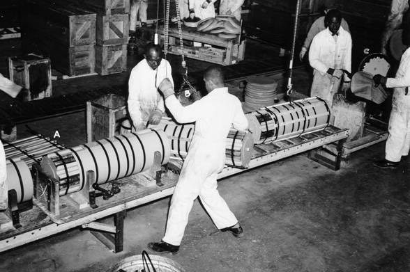 The Pine Bluff Arsenal assembly line in the 1940s. (Pine Bluff Arsenal)