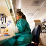A US national labs researcher studying viruses.