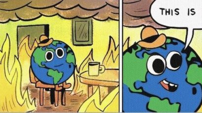 earth sitting in fire
