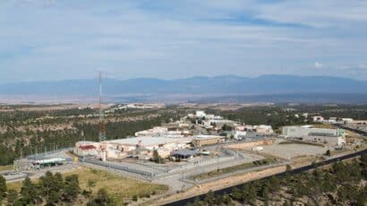 The Plutonium Facility at Los Alamos, in front of the Sangre de Cristo mountains. Photo credit: Los Alamos National Laboratory