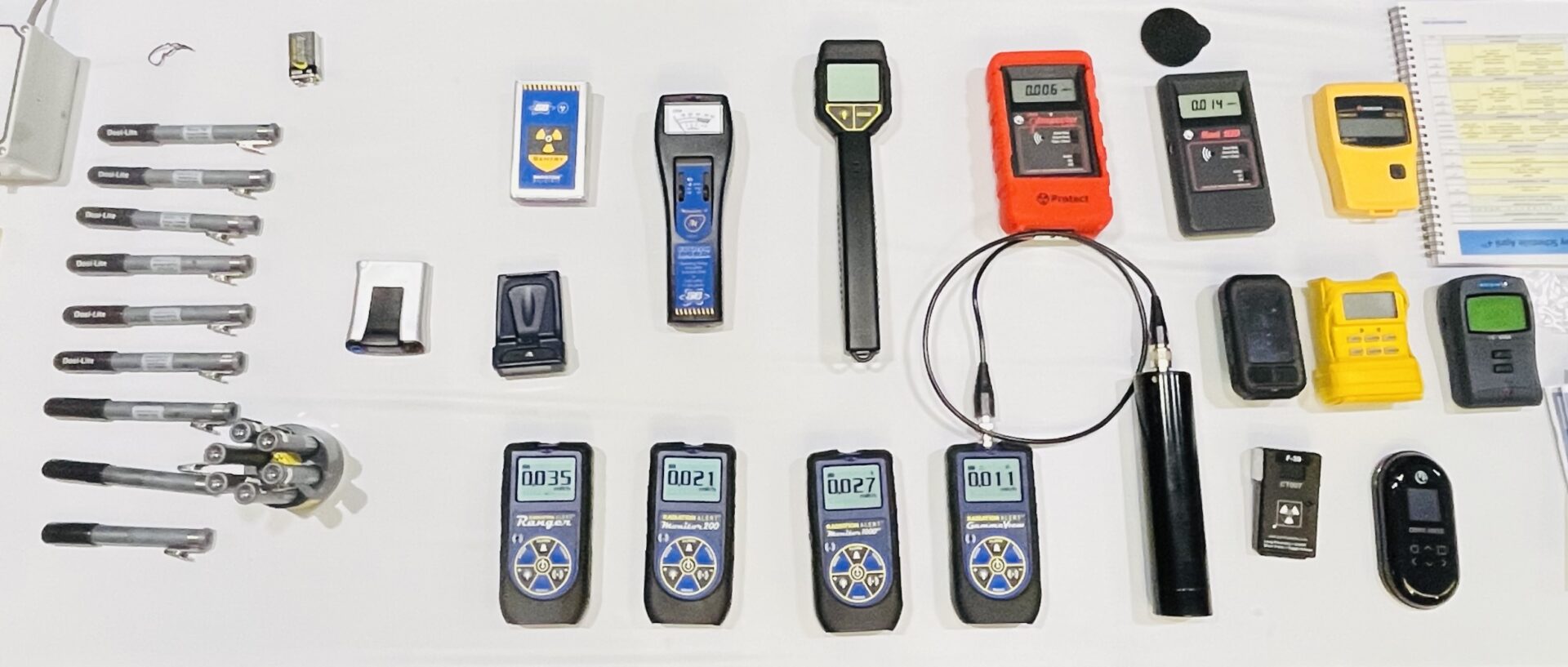 A diversity of dosimeters and other radiation detectors was on offer from multiple vendors at the 2023 NREP conference, alongside drones and other equipment for radiological emergencies.