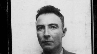Oppenheimer security badge photo at Los Alamos