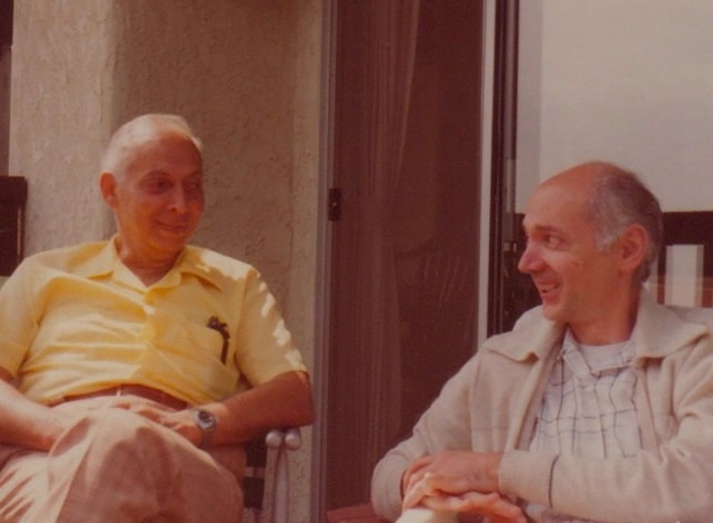 A family photo of Edward Hall (left) and Ted Hall, provided to author Dave Lindorff by Sheila Hall, daughter of Ed Hall. The photographer is likely Ed's wife, Edith (deceased).
