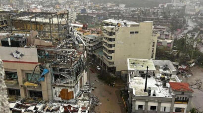 Some of the damage in Acapulco from Hurricane Otis. Photo credit: Raquel Mendez Avalos.