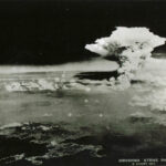 huge cloud after Hiroshoma atomic bombing and firestorm
