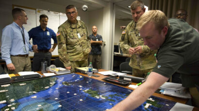 US Naval Postgraduate School students participate in analytic wargames they designed to explore solutions for some of Department of Defense's most pressing national security concerns.