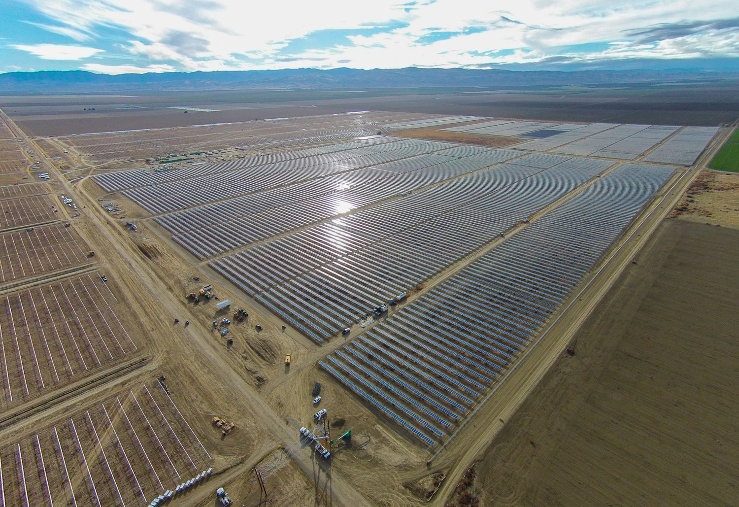 solar array in desert