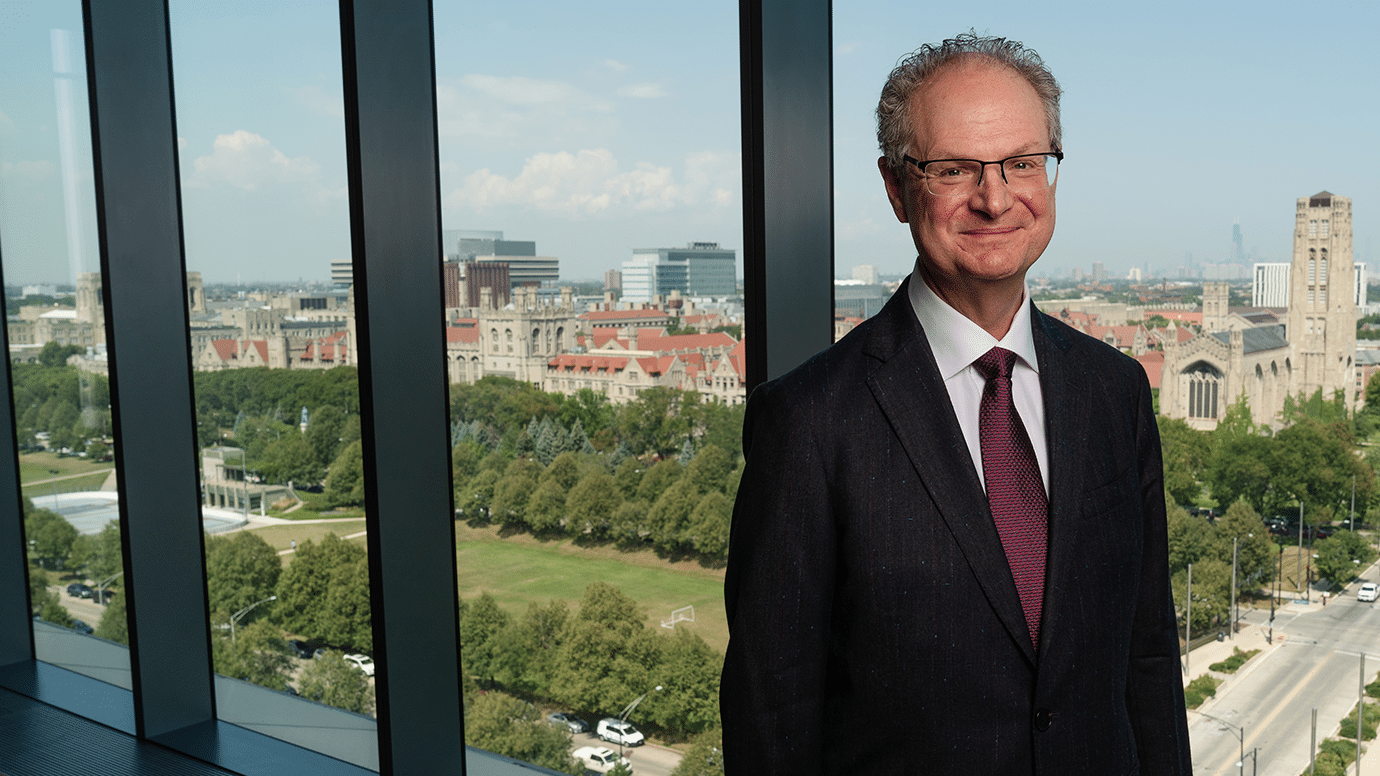 When Paul Alivisatos became the new president of the University of Chicago in 2021, he asked a committee to determine how the university could best establish itself as a global leader in the climate and energy space. (Photo by Jason Smith / University of Chicago)