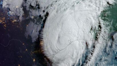 satellite view of Hurricane Beryl