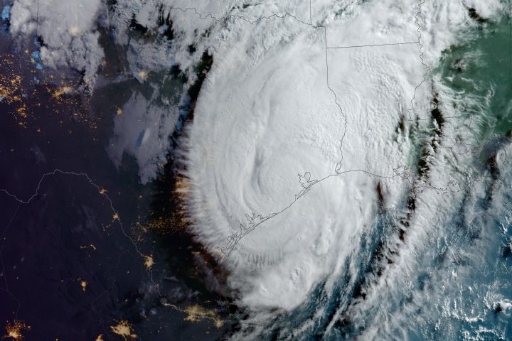 satellite view of Hurricane Beryl