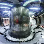 interior of fusion experiment at MIT