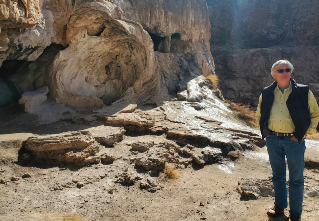 Rod Ewing at mineral deposit in New Mexico