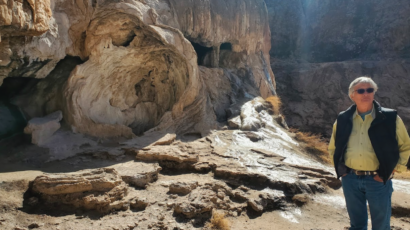 Rod Ewing at mineral deposit in New Mexico