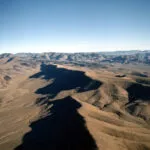 aerial view of Yucca Mountain