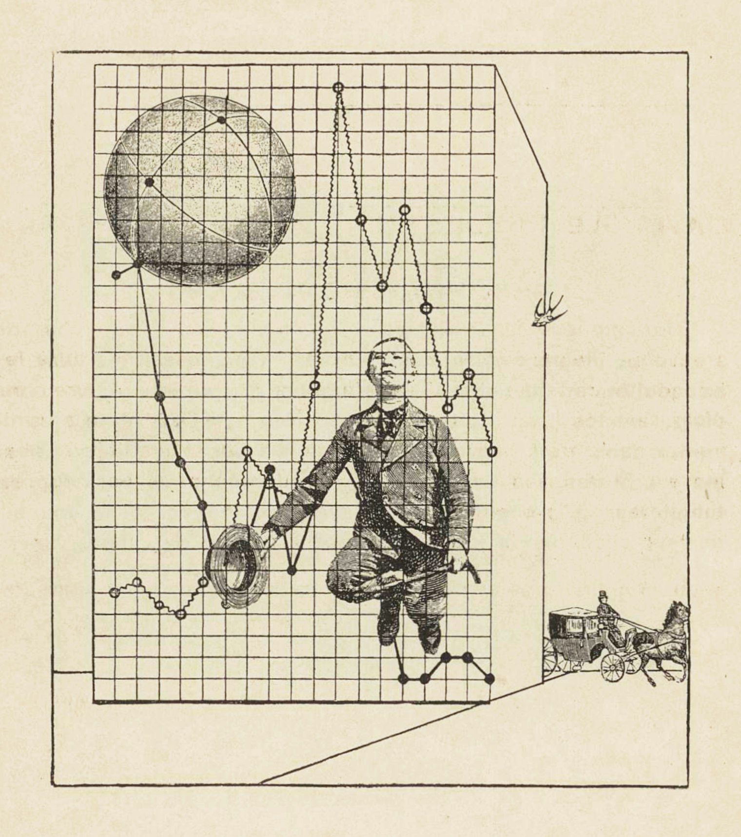 A collage by Dada artist Max Ernst, from <em>Les Malheurs des Immortels</em>, a 1922 book by Ernst and Paul Eluard. As Daisy Saisbury <a href="https://publicdomainreview.org/collection/eluard-ernst-les-malheurs-des-immortels/">writes</a>, “The book’s formal experimentation captures something of that broader zeitgeist: sifting through the fragments of what came before, and trying to assemble something new of value.”