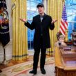 Tesla and SpaceX CEO Elon Musk, accompanied by President Donald Trump and his son X Musk, speaks during an executive order signing in the Oval Office at the White House on February 11. The executive order implements the Department of Government Efficiency's (DOGE) "workforce optimization initiative," which, according to Trump, will encourage agencies to limit hiring and reduce the size of the federal government. (Photo by Andrew Harnik/Getty Images)