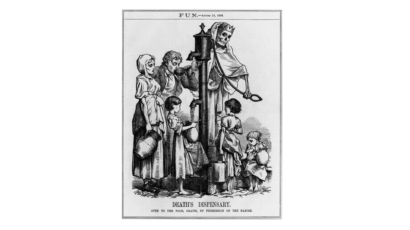 woodcut from London cholera epidemic of 1866
