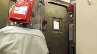 A lab worker.