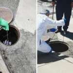 Wastewater sampling.