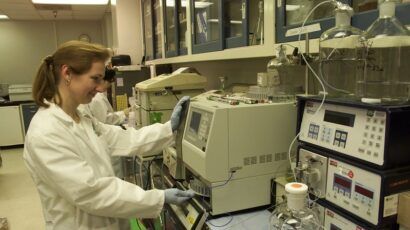 scientists at NIH lab