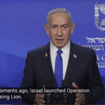 Israeli Prime Minister Benjamin Netanyahu in a televised address about Operation Rising Lion.