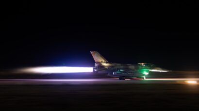 Israeli jet taking off for strike on Iran June 13 2025