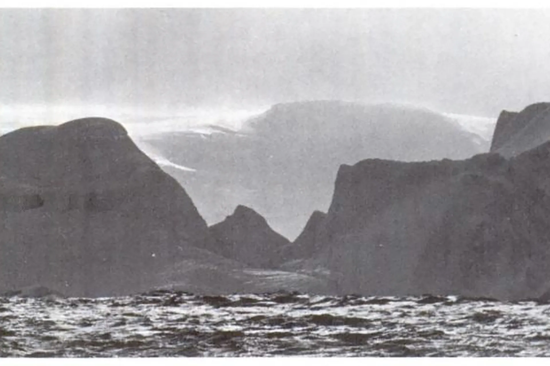 B/W image of iceberg, from the 1970s. Image courtesy of Joseph O. Fletcher