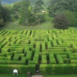 garden maze at Scottish estate