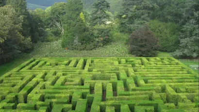garden maze at Scottish estate