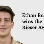 Ethan Beaty headshot with text: Ethan Beaty wins the 2025 Rieser Award